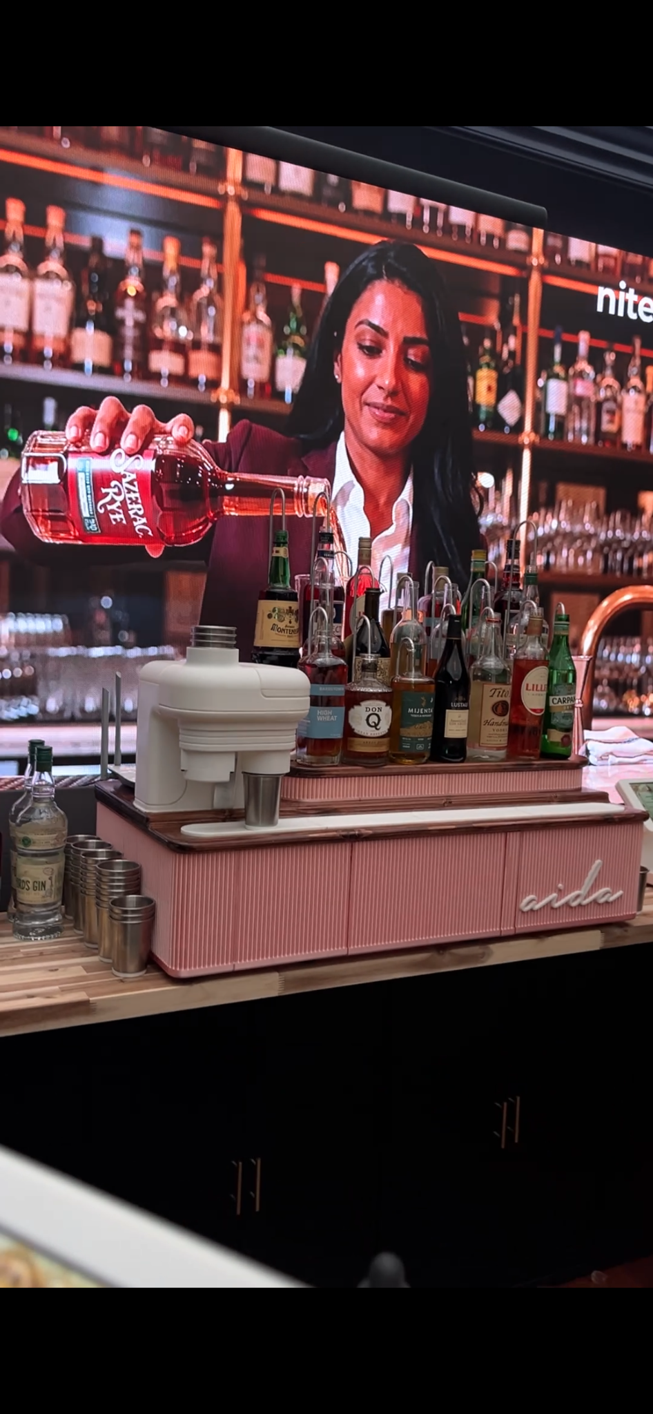 AIDA serving drinks at Marriott's Tales event
